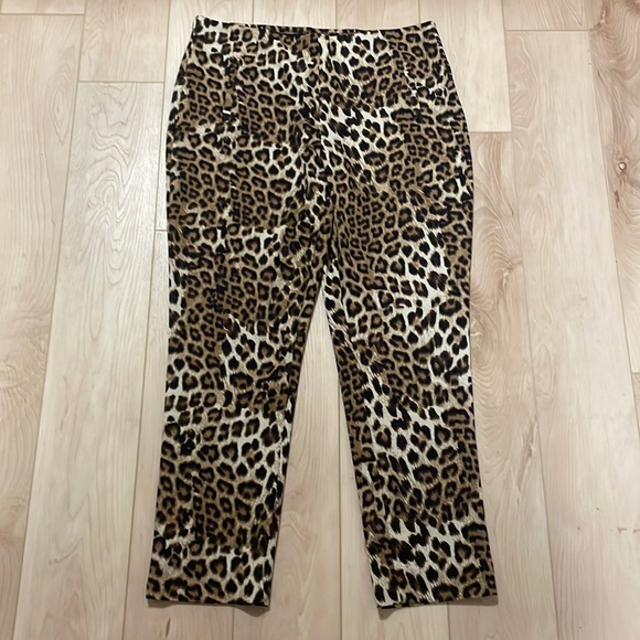 Joseph Ribkoff Pull On Stretch Pant, Style 193552, Leopard Print, sz 16 - Picture 5 of 14